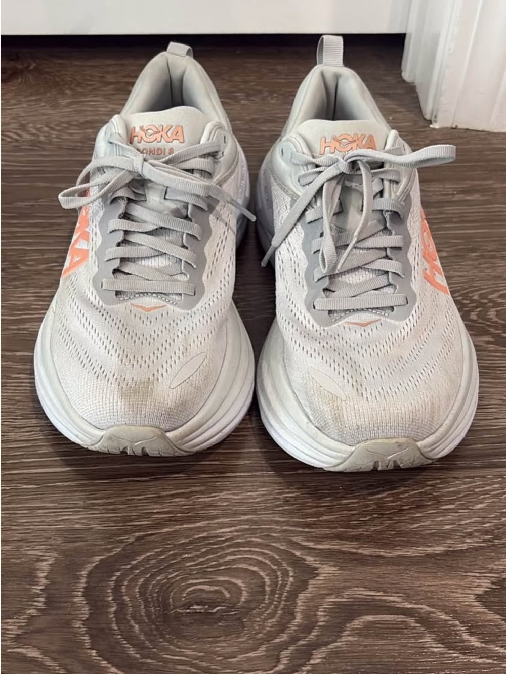 Hoka Women’s Light Gray Running Sneakers
